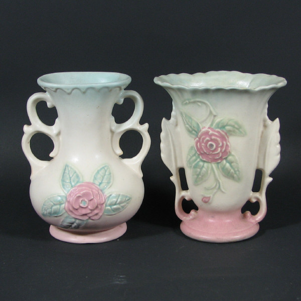 Appraisal: Hull Open Rose - Vases Lot of two Open Rose