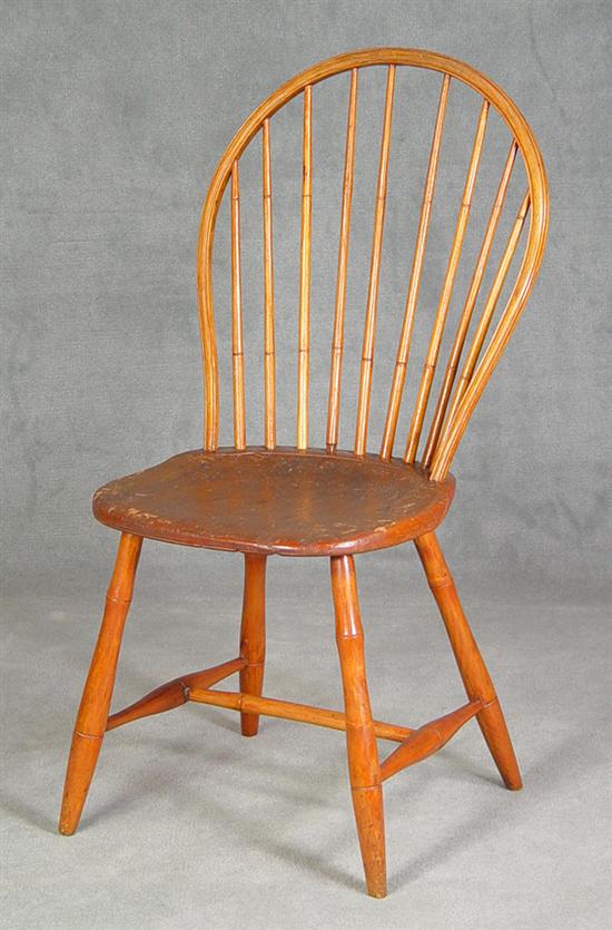 Appraisal: Bowback Windsor Side Chair Circa With brand I Spriner Nine