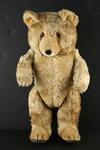 Appraisal: TEDDY BEAR - Mohair teddy bear jointed straw stuffed glass