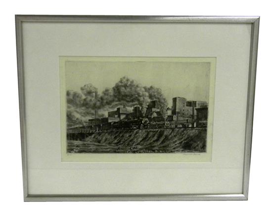 Appraisal: Reginald Marsh American - Erie Railroad and Factories etching and