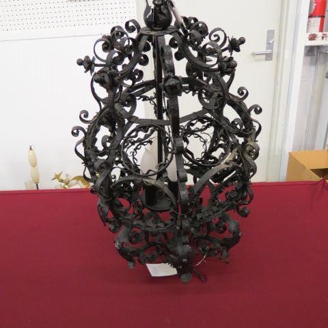 Appraisal: Wrought Iron Hanging Light