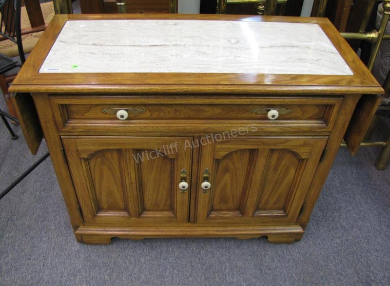 Appraisal: A Huntley by Thomasville buffet server with faux marble top