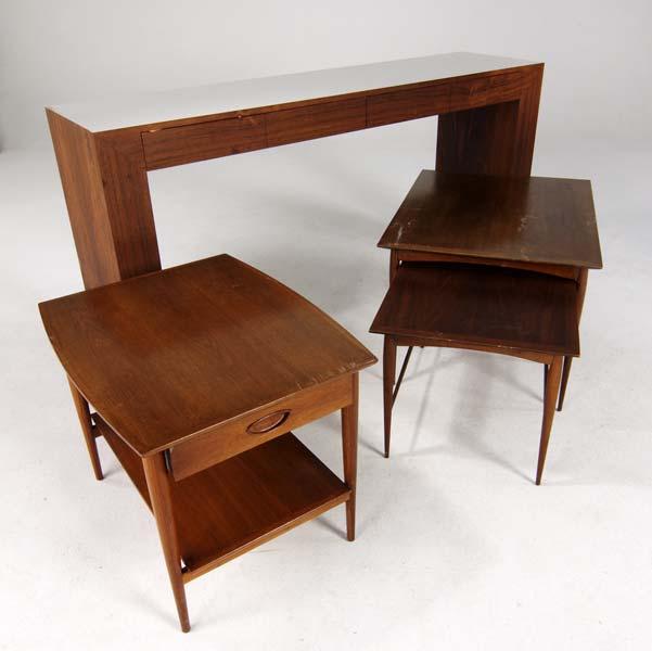 Appraisal: SAMSON BERMAN AND HERITAGE Rosewood console with white laminate top