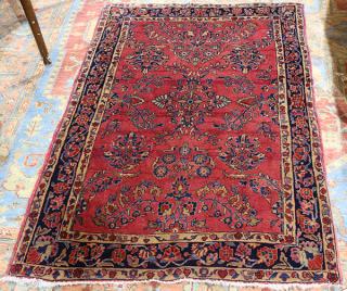 Appraisal: Persian Sarouk carpet circa ' x ' Persian Sarouk carpet