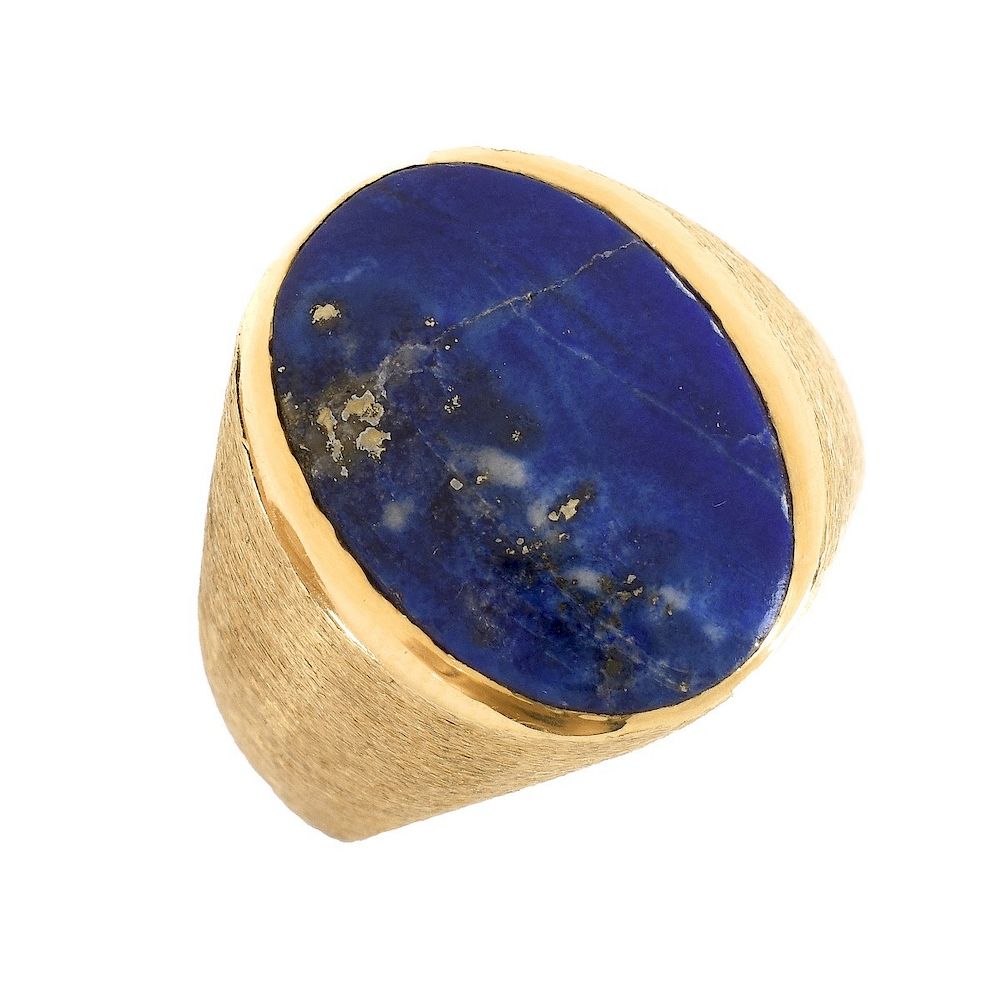 Appraisal: Man's Vintage Lapis and K Ring Man's Vintage Lapis Lazuli