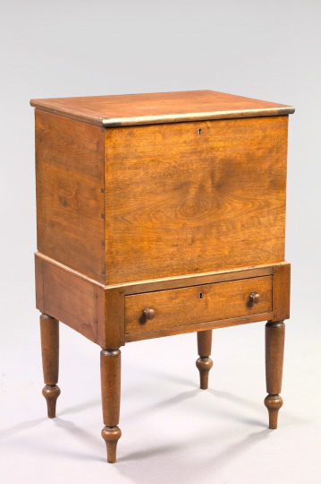 Appraisal: American Vernacular Walnut Sugar Chest th century and later of