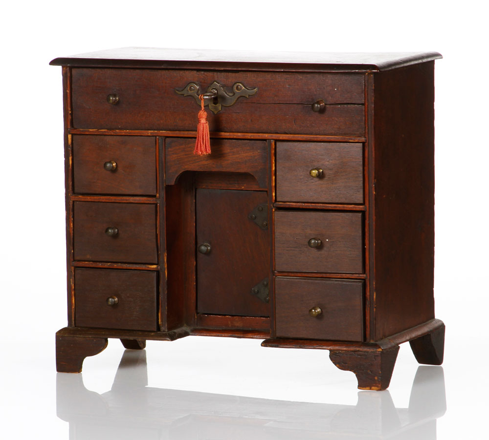 Appraisal: - th C American Miniature Chest of Drawers Late th