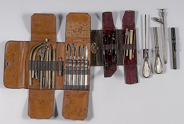 Appraisal: LOT OF EARLY SURGICAL INSTRUMENTS includes a set of pieces