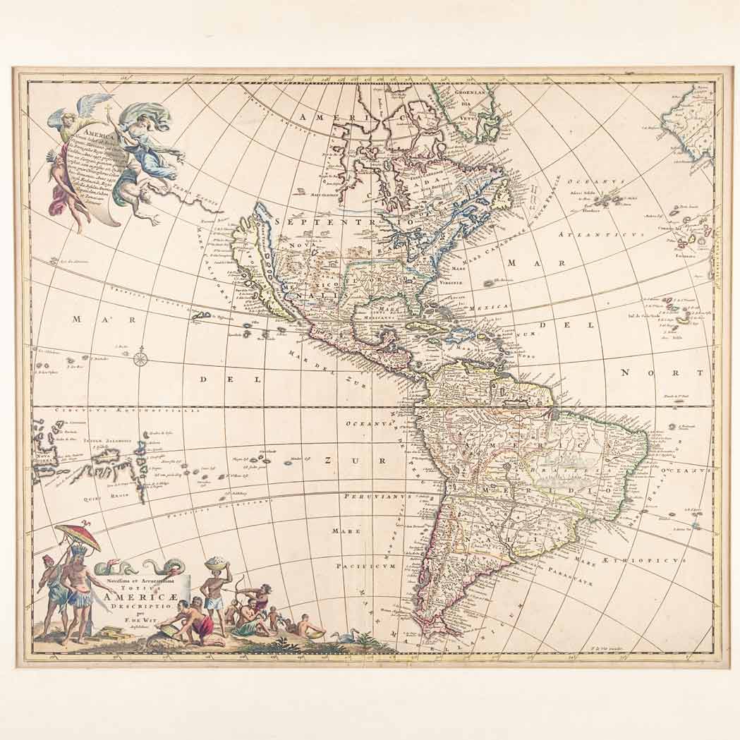 Appraisal: MAPS DE WIT FREDERICK Novissima et accuratissima totius Americae descriptio