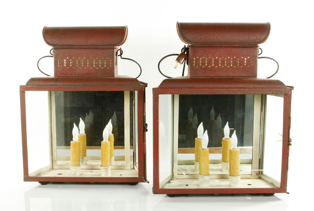 Appraisal: - Pr Mid th C French Lanterns Pair of mid