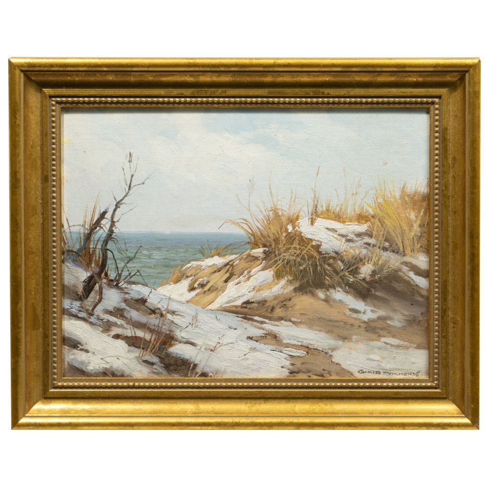 Appraisal: CHARLES VICKERY AMERICAN - WINTER DUNE OIL ON CANVAS BOARDUndated