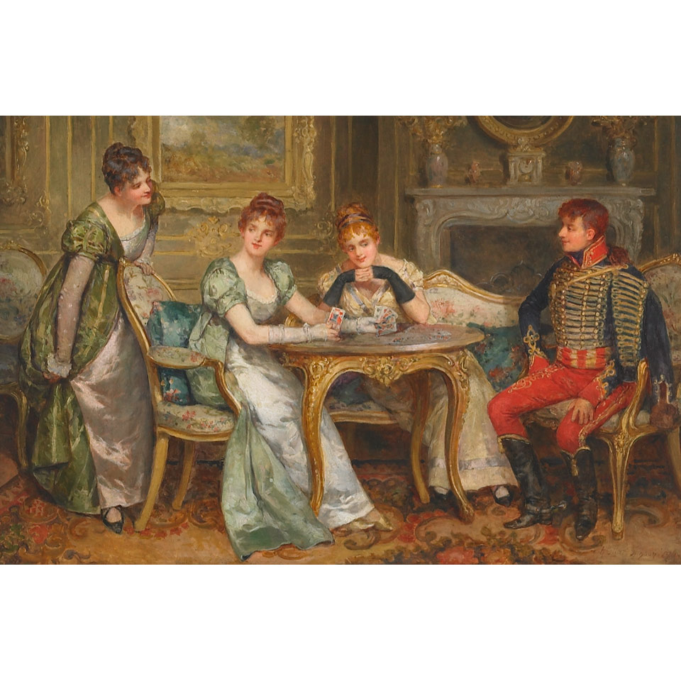 Appraisal: Henry Gillard Glindoni - British THE KNAVE OF HEARTS Oil