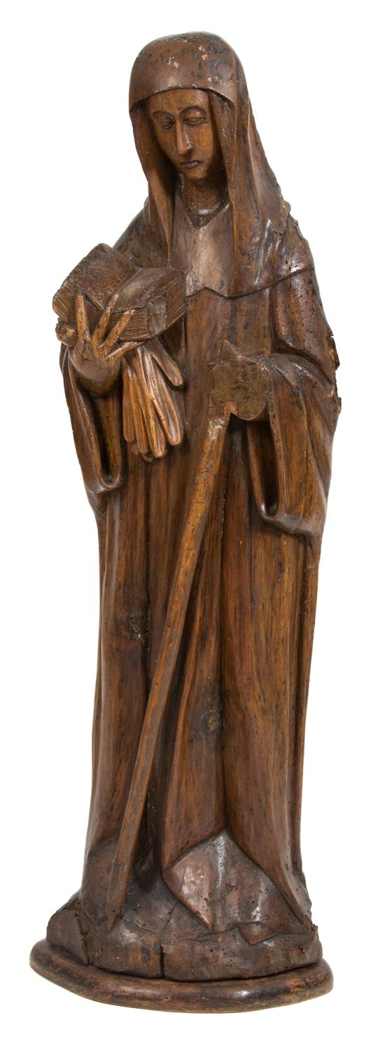 Appraisal: Sale Lot A Continental Carved Wood Standing Figure th century