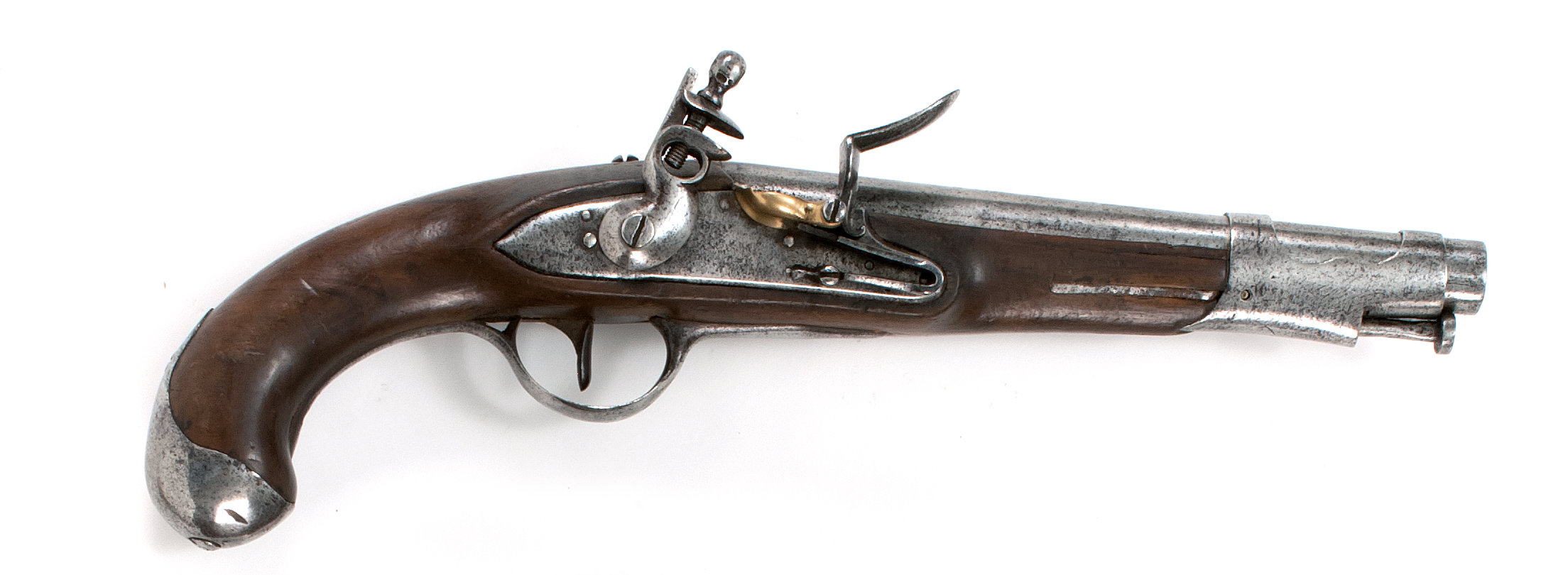 Appraisal: CONTINENTAL FLINTLOCK PISTOL Late th Early th CenturyApprox cal Length