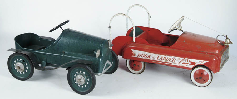 Appraisal: LOT OF PEDAL CARS Includes original AMF fire truck in