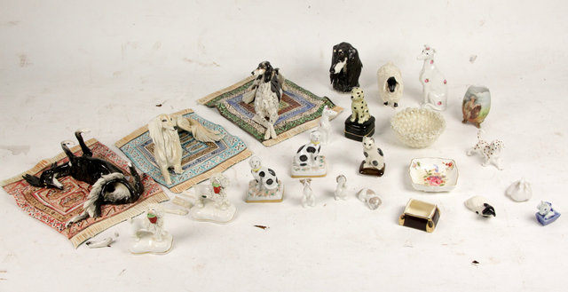 Appraisal: A quantity of decorative china including models of Salukis etc