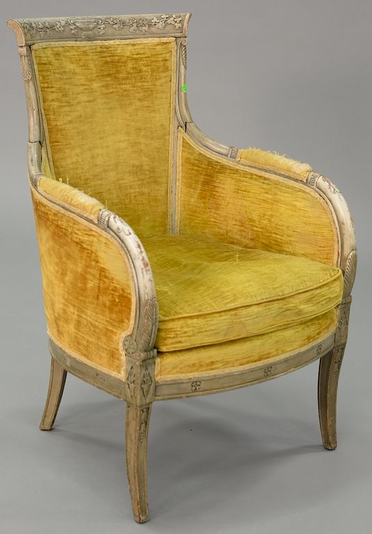 Appraisal: Directoire painted bergere late th century Provenance Estate of Kenneth