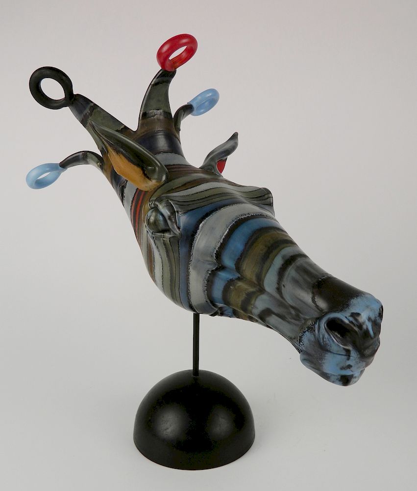 Appraisal: Shelley Muzylowski-Allen glass sculpture Shelley Muzylowski-Allen American th st c