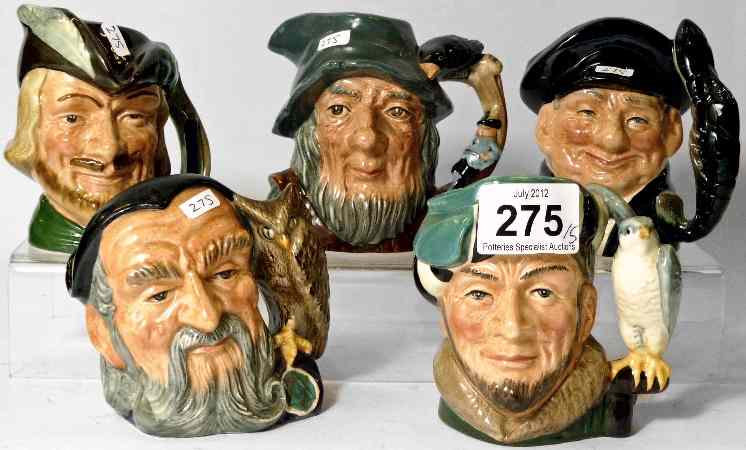 Appraisal: Royal Doulton Small Character Jugs comprising Robin Hood D Faulkner