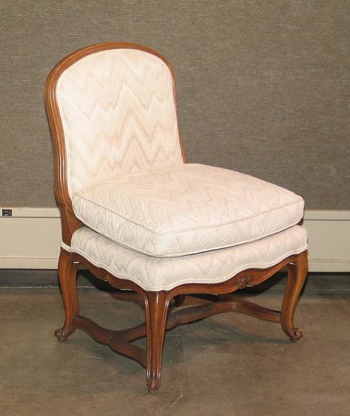 Appraisal: A Rococo style walnut sidechair mid th century height in