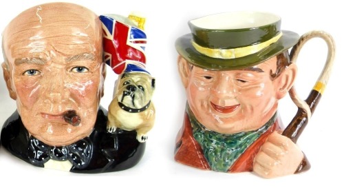 Appraisal: Two character jugs comprising Royal Doulton Character of the Year