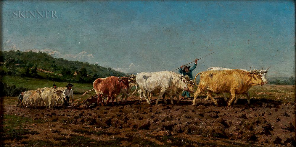 Appraisal: After Rosa Bonheur French - Copy After Plowing in Nivernais