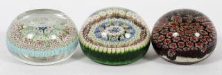 Appraisal: ART-GLASS MILLEFIORI PAPERWEIGHTS ITEMS D TO Comprising Perthshire paperweight with