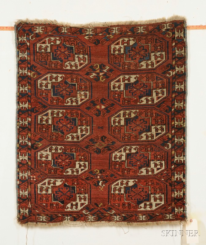 Appraisal: Ersari Rug West Turkestan last quarter th century end fraying