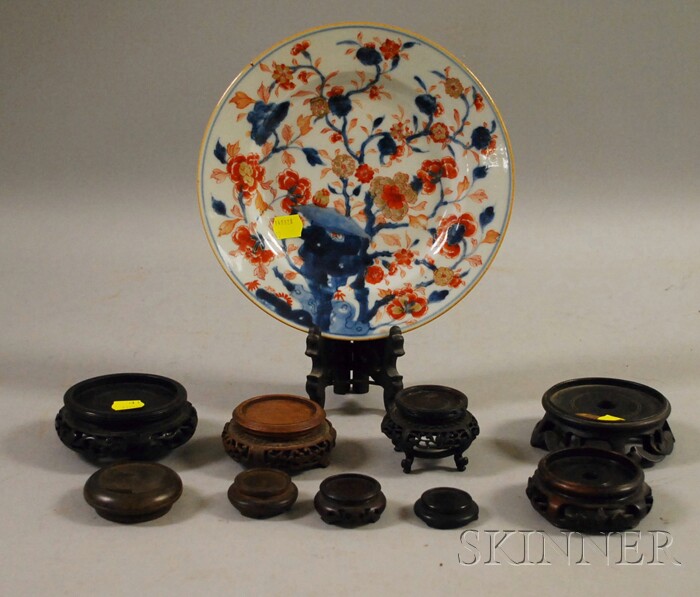 Appraisal: Japanese Imari Plate and a Group of Small Asian Carved