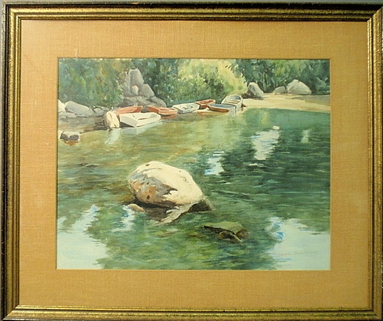 Appraisal: - Kladnicki Taddeus American - framed and matted watercolor painting