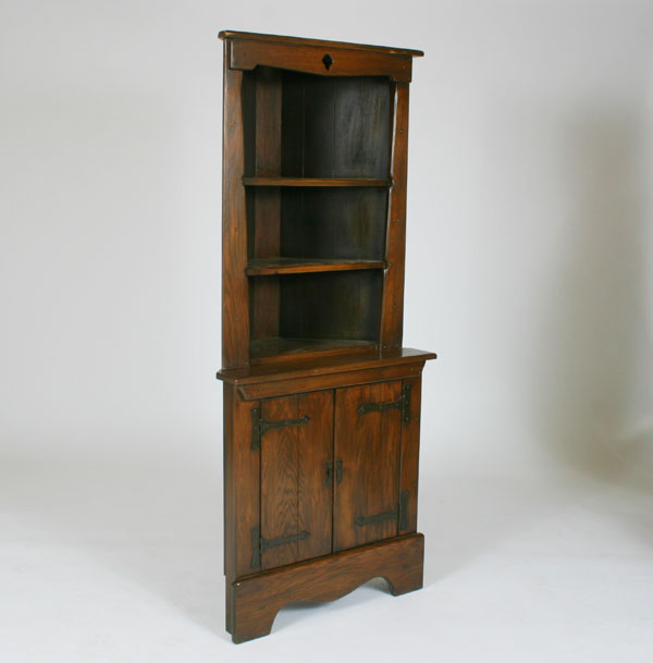 Appraisal: Old Hickory Martinsville two piece corner cupboard open top hand