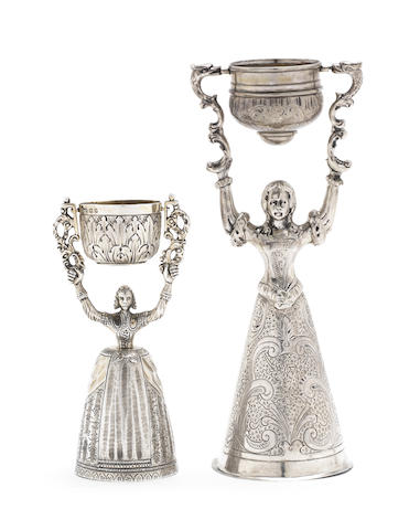 Appraisal: A silver wager cup by Birch Gaydon London Modelled as