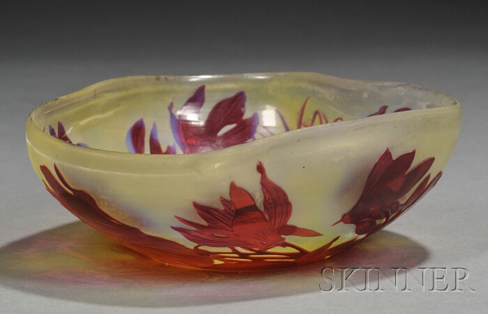 Appraisal: Galle Cameo Glass Bowl Art glass France early th century