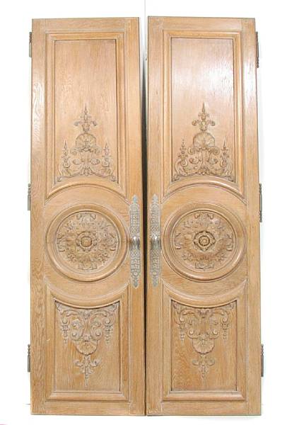 Appraisal: A set of four Louis XV style oak doors together