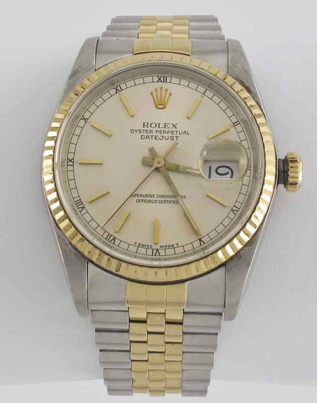 Appraisal: ROLEX OYSTER PERPETUAL TWO TONE WRISTWATCH K yellow gold and