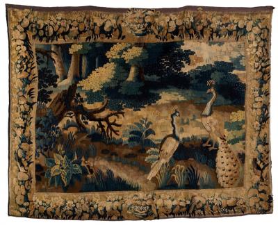 Appraisal: A late th early th Century Flemish Verdure Tapestry depicting