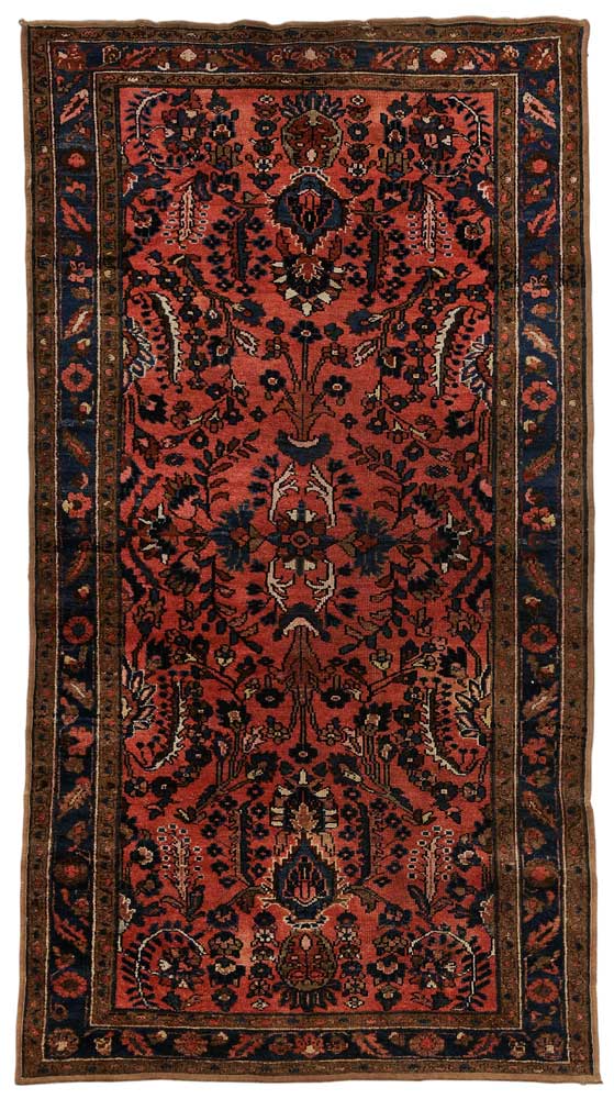 Appraisal: Sarouk Style Hamadan Rug Persian th century repeating vase and