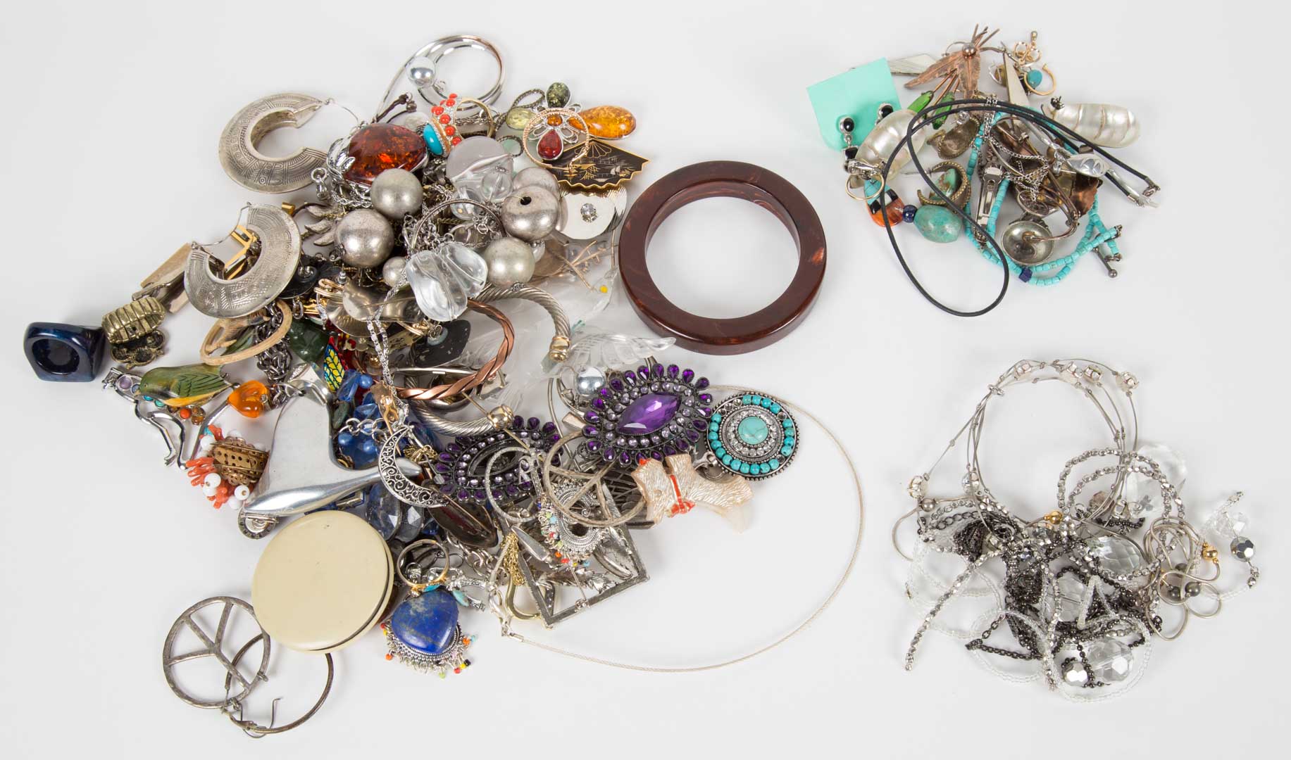 Appraisal: A Bag of Assorted Fashion Jewelry including earrings pins necklaces