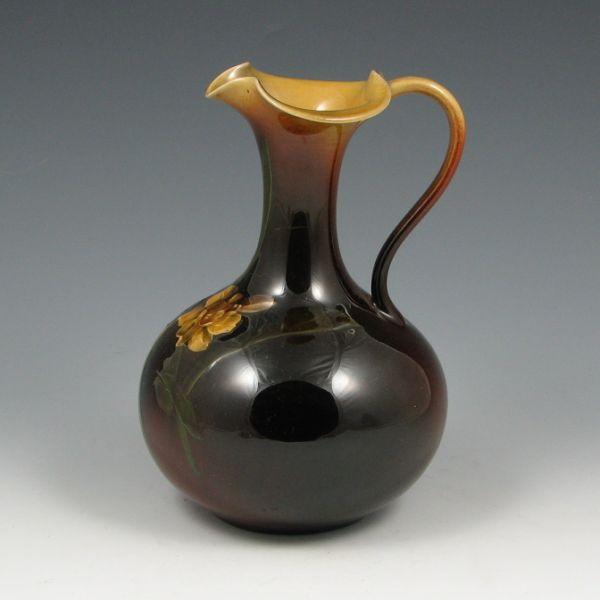 Appraisal: Rookwood Standard Glaze ewer from with floral decoration Marked with