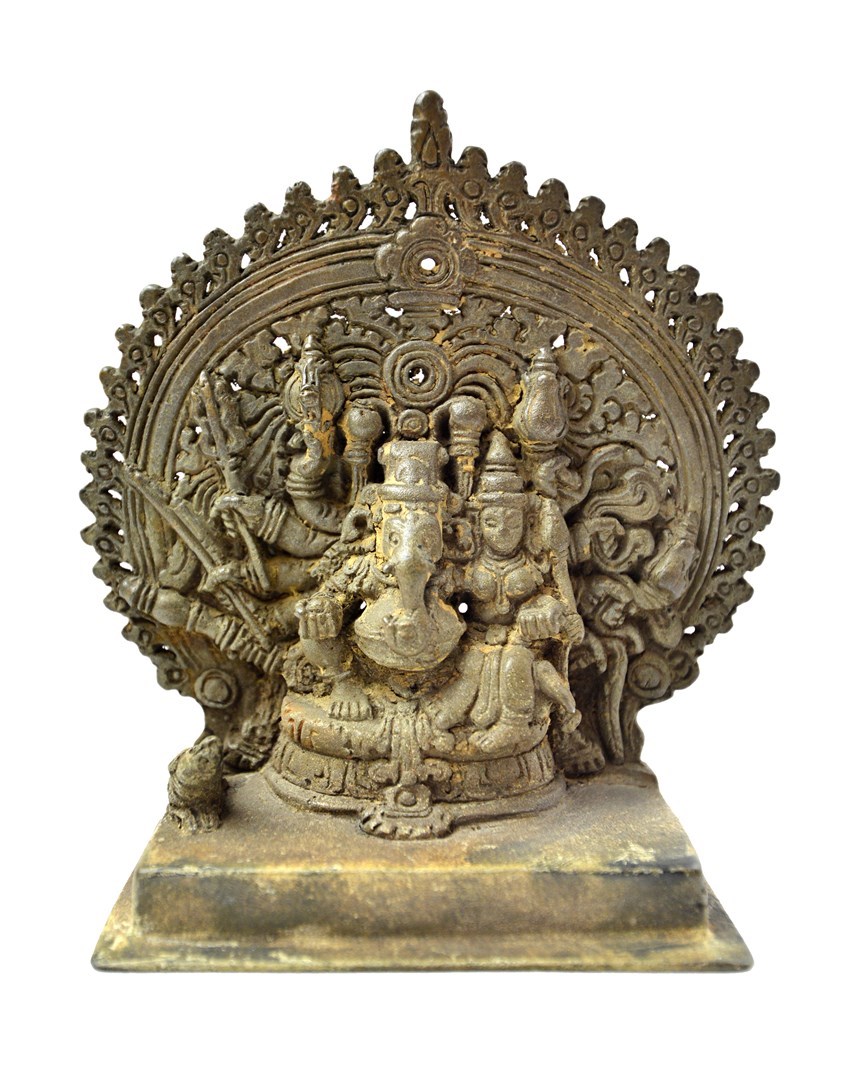 Appraisal: A Kerala bronze group of Mahaganapati South India th century