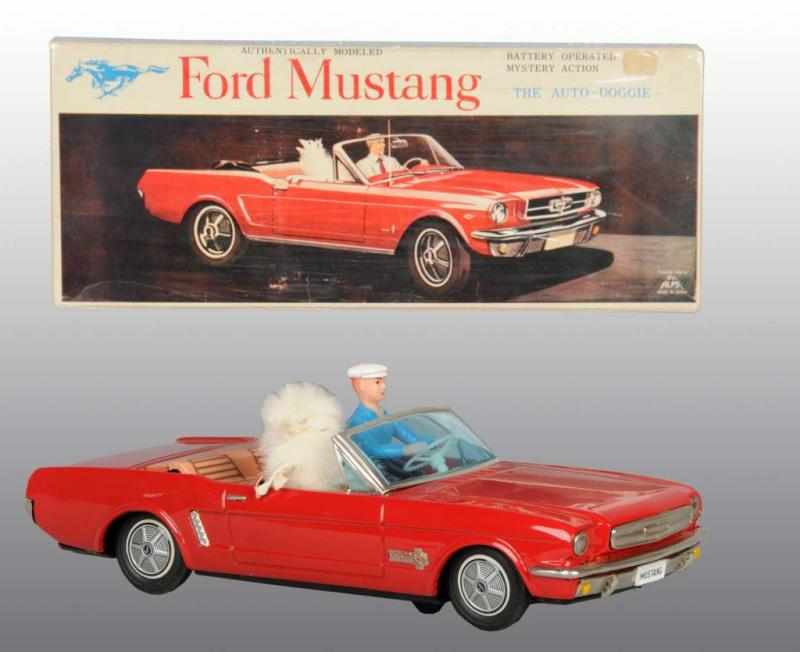 Appraisal: Tin The Auto Doggie Mustang Battery-Operated Toy Description Japanese Circa