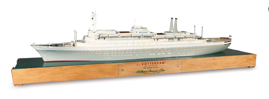 Appraisal: HOLLAND-AMERICA LINE Rotterdam Fine travel agency waterline model of the