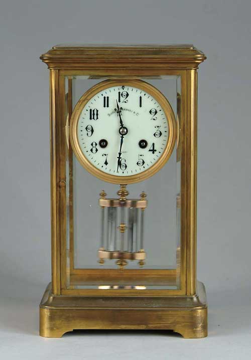 Appraisal: BRASS AND GLASS CRYSTAL REGULATOR BY BIGELOW KENNARD CO The