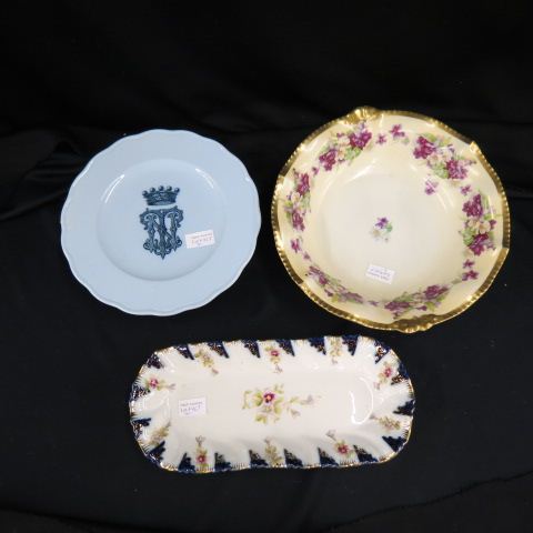 Appraisal: pc Estate Lot Bavarian Berry Bowl celery dish and an