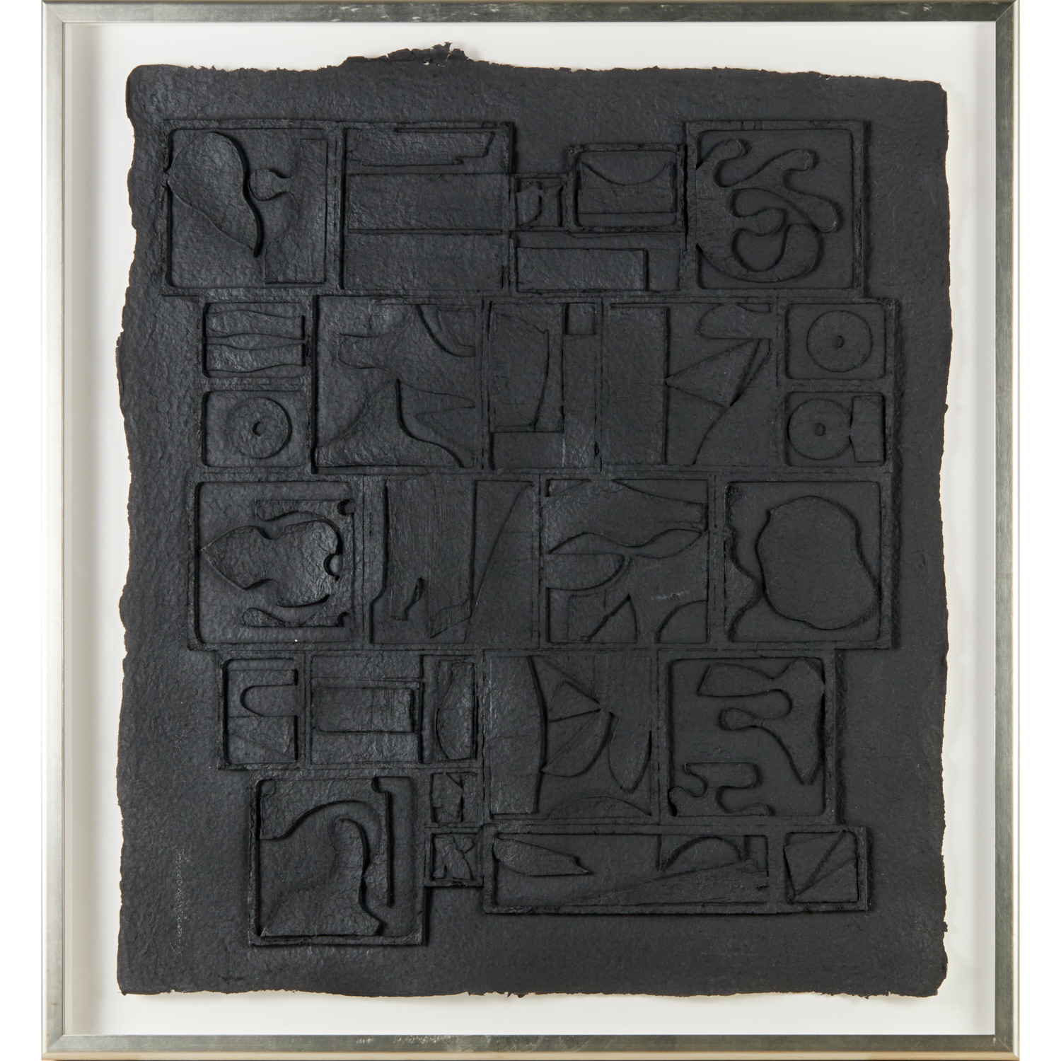 Appraisal: LOUISE NEVELSON CAST PAPER RELIEF Louise Nevelson American - Nightscape