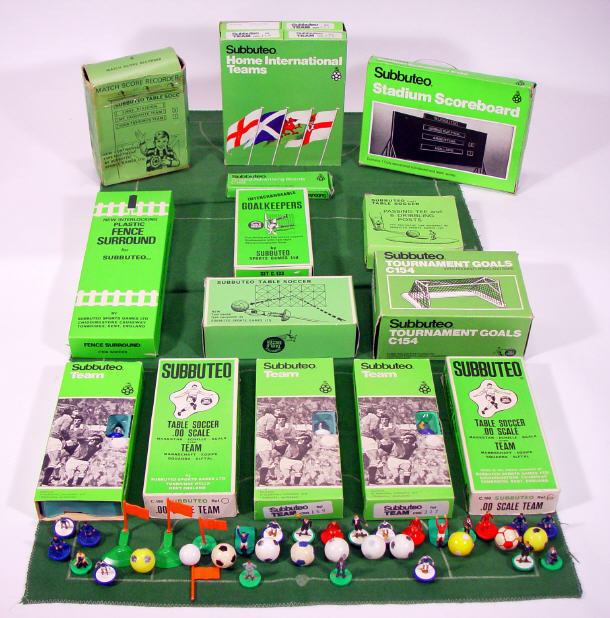 Appraisal: Collection of Subbuteo items including boxed team figures stadium scoreboards