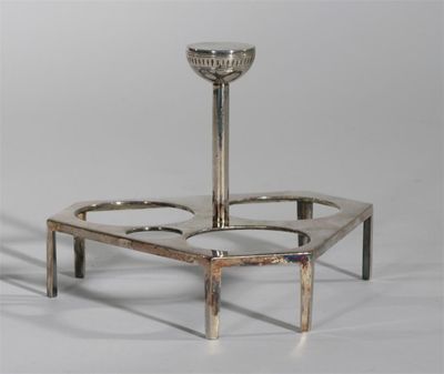 Appraisal: A Hukin Heath electroplated cruet tray designed by Dr Christopher