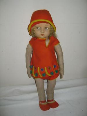 Appraisal: A Lenci felt covered girl doll with moulded painted face