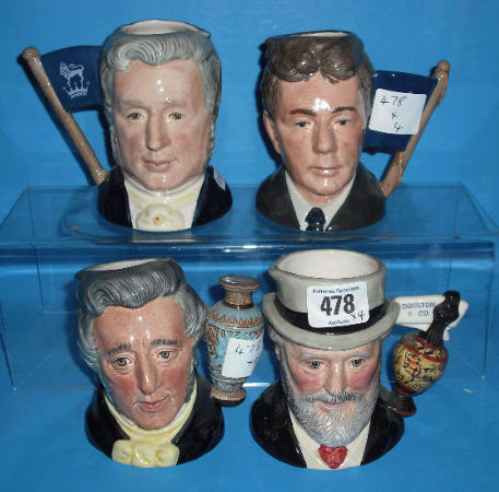 Appraisal: Royal Doulton small Character jugs Michael Doulton D Sir Henry