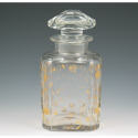 Appraisal: Early glass decanter with rose cut stopper Decoration is well